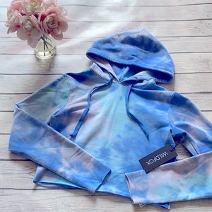 Wildfox Painted Sky Cropped Hoodie Size Small